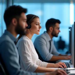 Team di supporto tecnico in ufficio